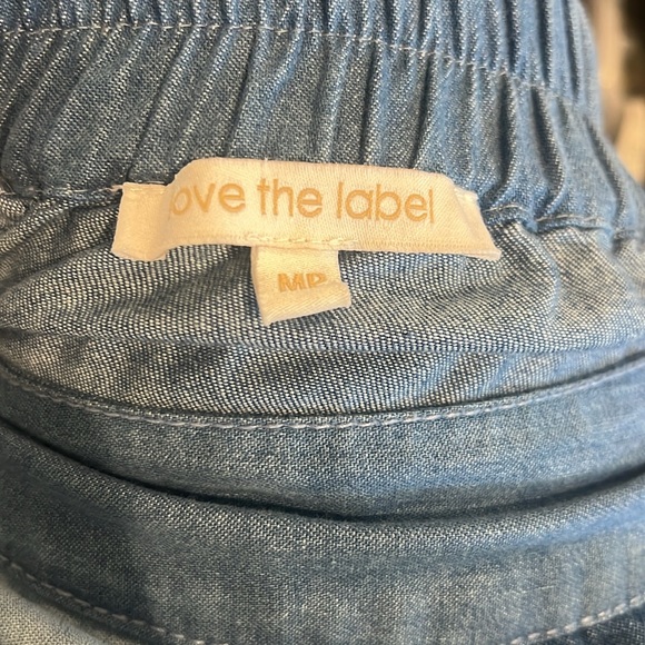 Love The Label Anthropologie Color Blocked Denim Midi Prairie Skirt - Picture 5 of 6